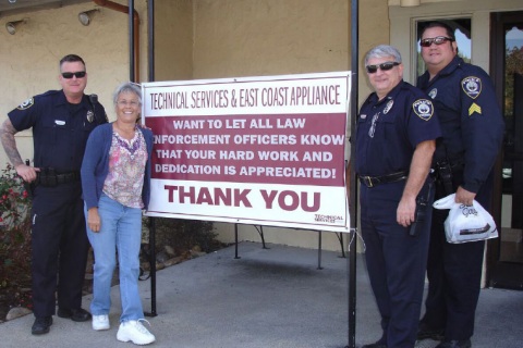Police Appreciation Luncheon at Olive Garden in Chesapeake, Virginia on 11-15 2016.